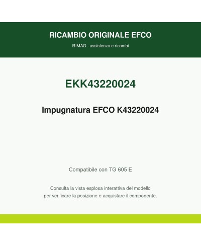 Impugnatura EFCO K43220024 originale EFCO K43220024 | RIMAG