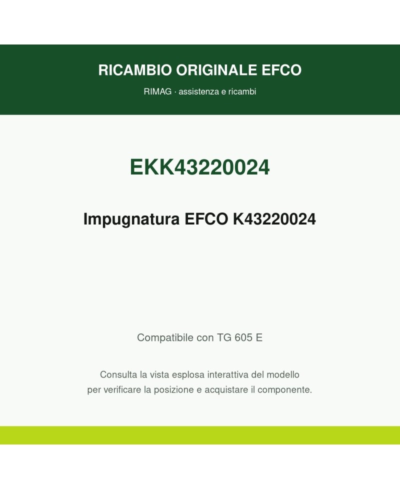 Genuine EFCO Handle K43220024 | RIMAG