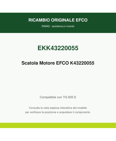 Genuine EFCO Motor Housing K43220055 | RIMAG