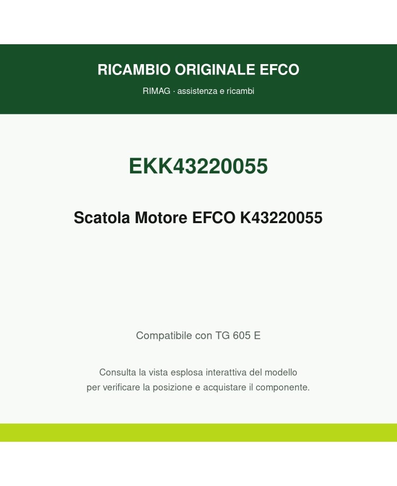 Scatola Motore EFCO K43220055 originale EFCO K43220055 | RIMAG