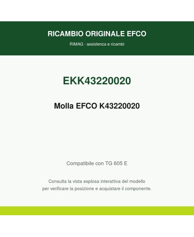 Genuine EFCO Spring K43220020 | RIMAG