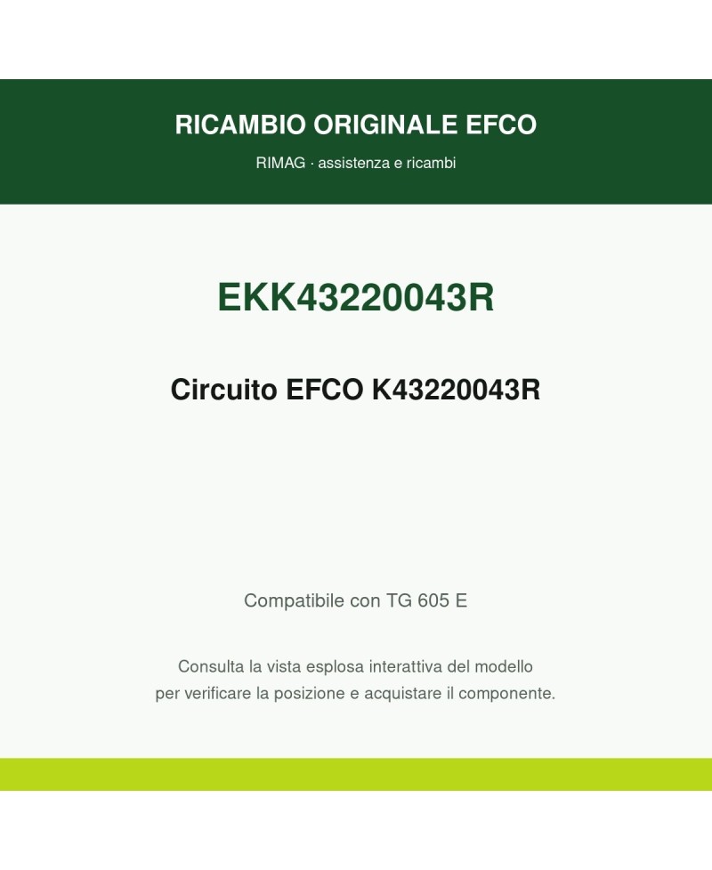Circuito originale EMAK K43220043 | RIMAG Circuito originale EMAK K43220043 | RIMAG