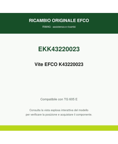 Vite EFCO K43220023 originale EFCO K43220023 | RIMAG