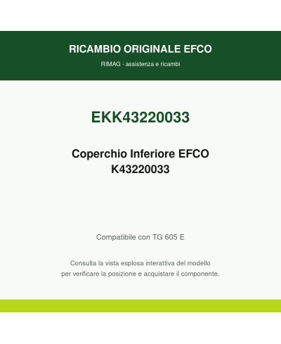 Genuine EFCO Lower Cover K43220033 | RIMAG