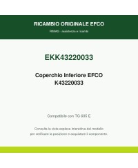Genuine EFCO Lower Cover K43220033 | RIMAG