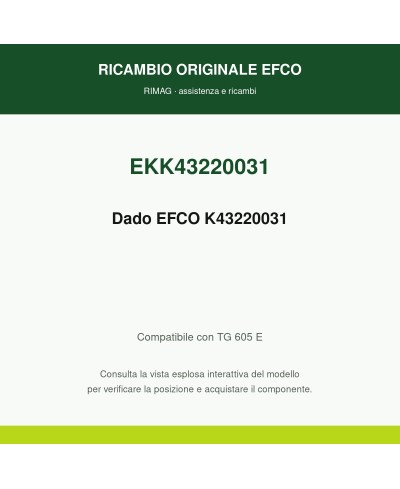 Dado EFCO K43220031 originale EFCO K43220031 | RIMAG