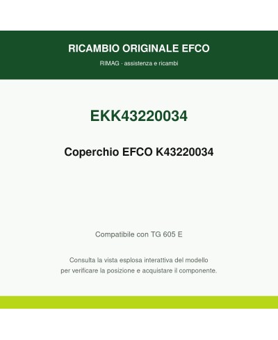 Coperchio EFCO K43220034 originale EFCO K43220034 | RIMAG