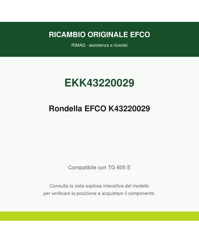 Genuine EFCO Washer K43220029 | RIMAG