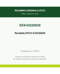 Rondella EFCO K43220029 originale EFCO K43220029 | RIMAG
