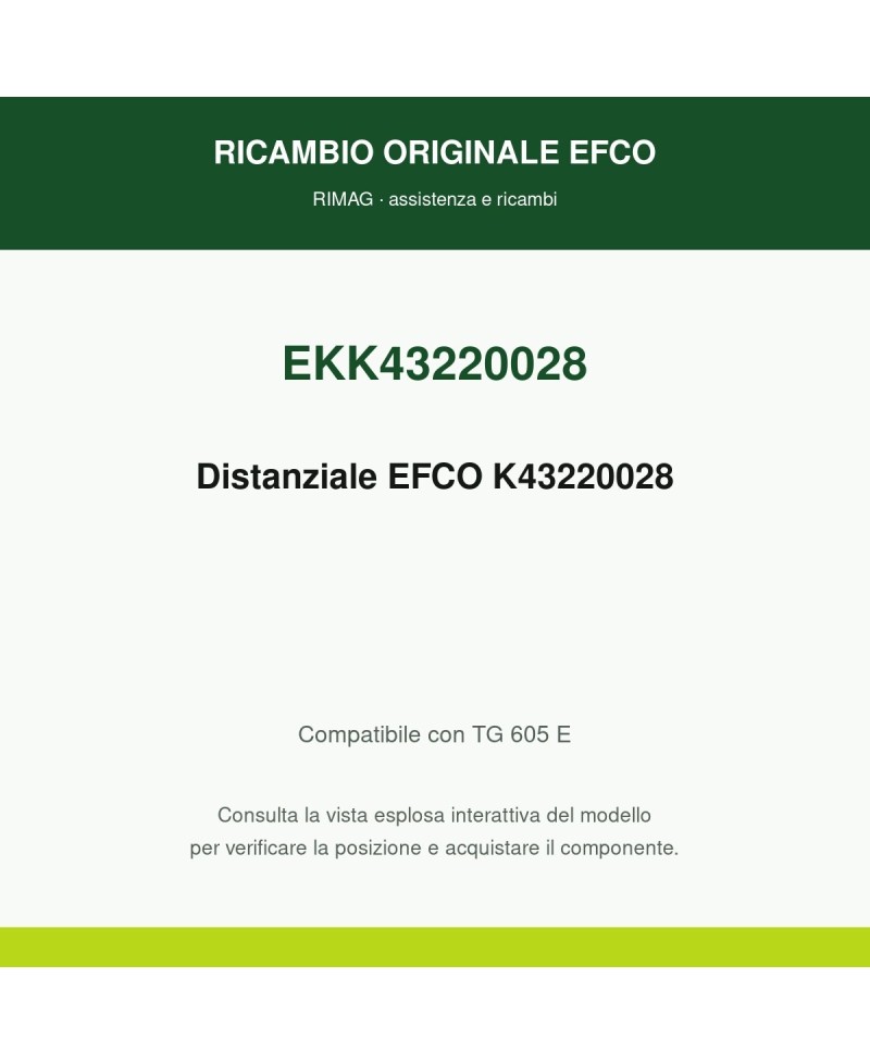 Genuine EFCO Spacer K43220028 | RIMAG