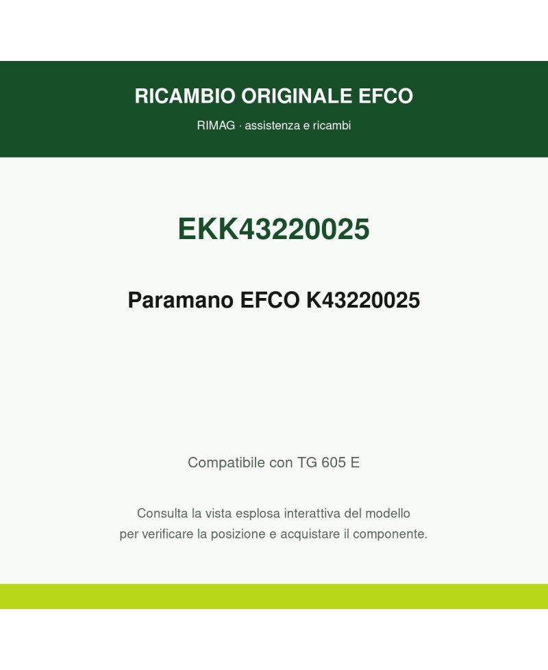 Paramano EFCO K43220025 originale EFCO K43220025 | RIMAG