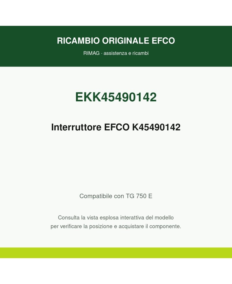 Interruttore per TS EL originale EMAK K45490142 | RIMAG