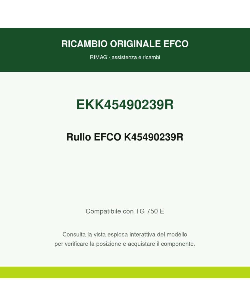 Rullo EFCO K45490239R originale EFCO K45490239R | RIMAG