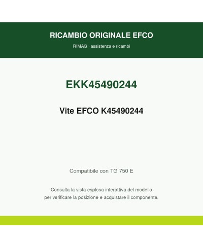 Genuine EFCO Screw K45490244 | RIMAG
