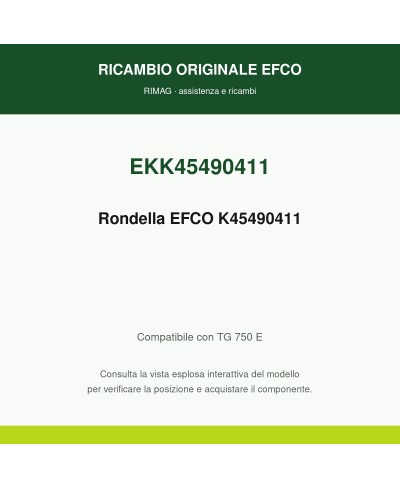 Genuine EFCO Washer K45490411 | RIMAG