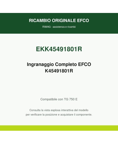 Ingranaggi originale EMAK K45491801 | RIMAG