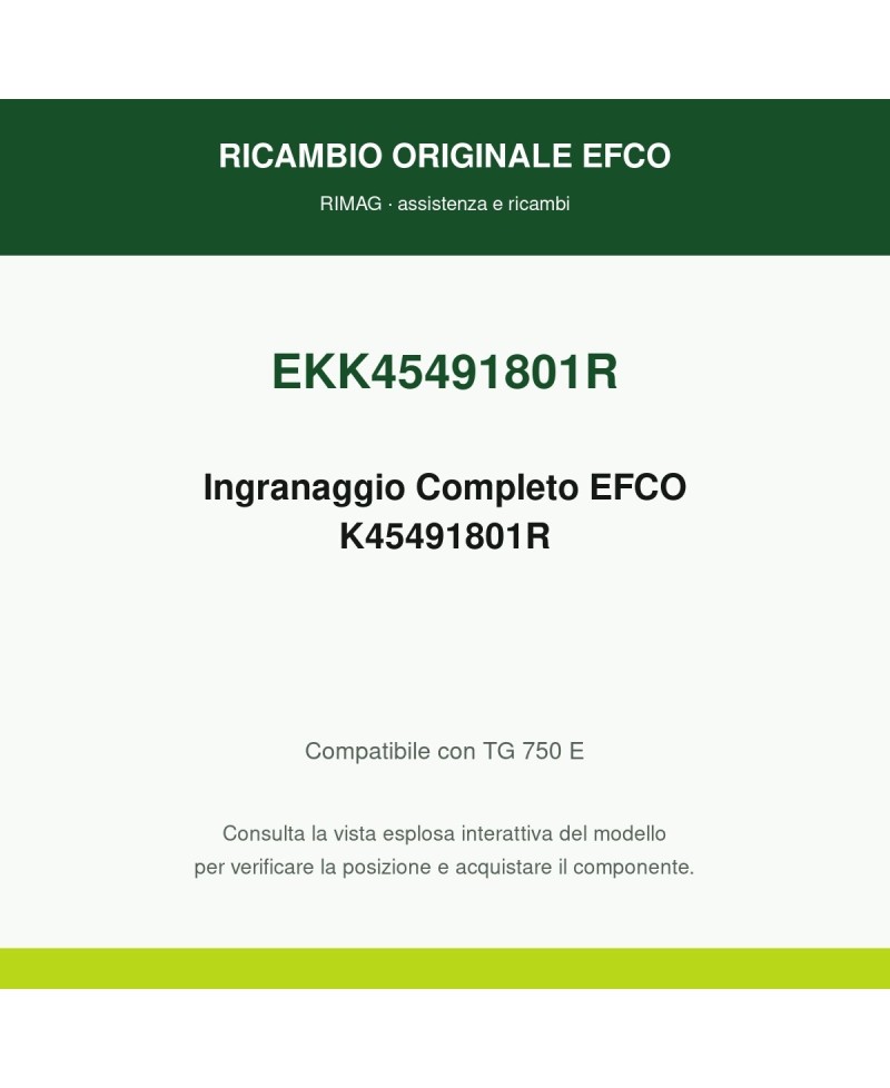 Ingranaggi originale EMAK K45491801 | RIMAG