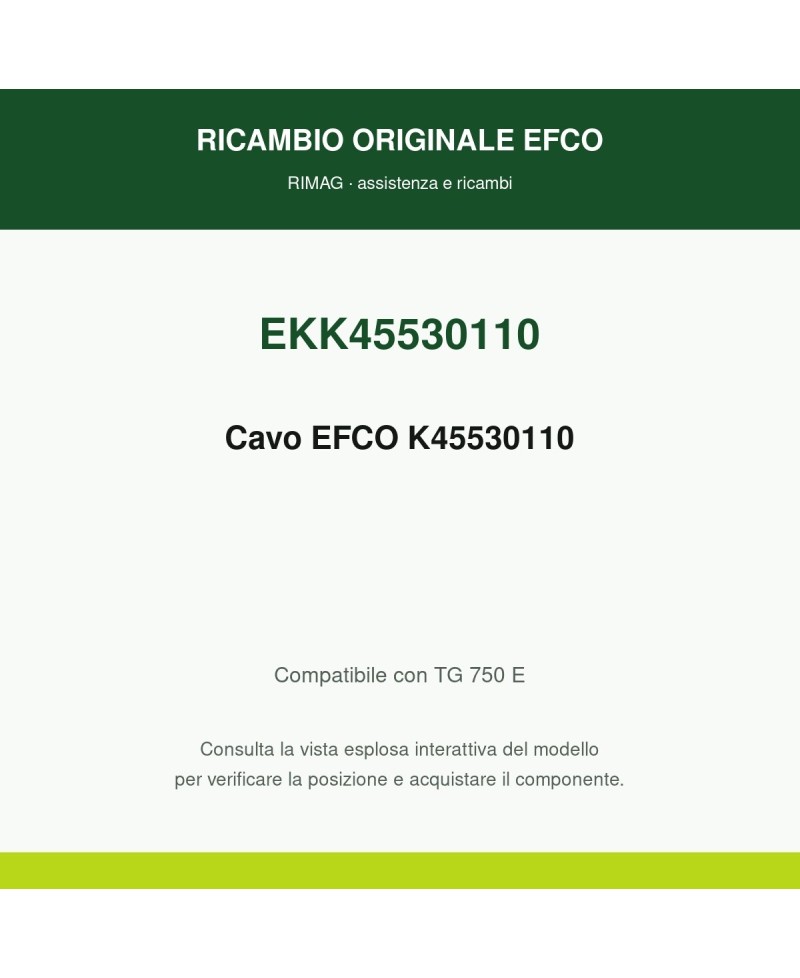 Genuine EFCO Cable K45530110 | RIMAG