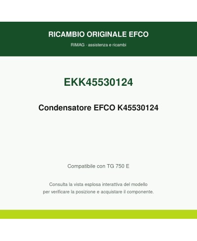Genuine EFCO Capacitor K45530124 | RIMAG