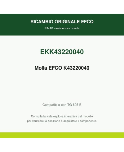 Molla EFCO K43220040 originale EFCO K43220040 | RIMAG