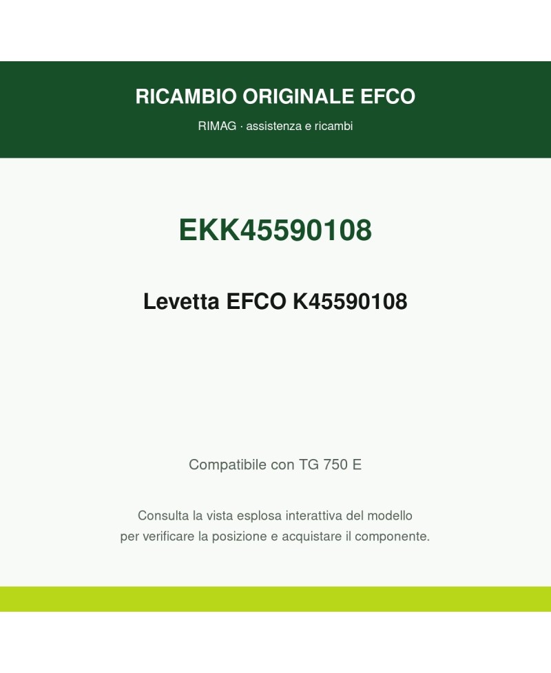 Levetta EFCO K45590108 originale EFCO K45590108 | RIMAG