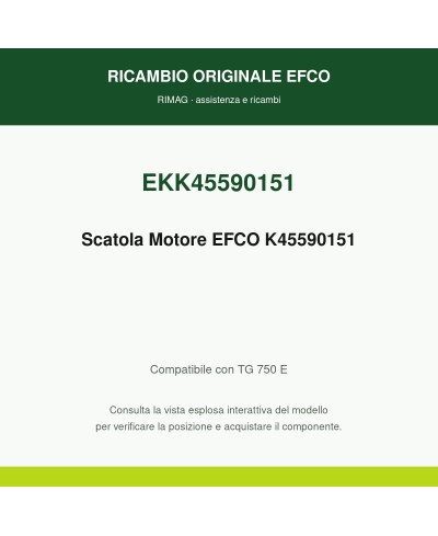 Genuine EFCO Motor Housing K45590151 | RIMAG