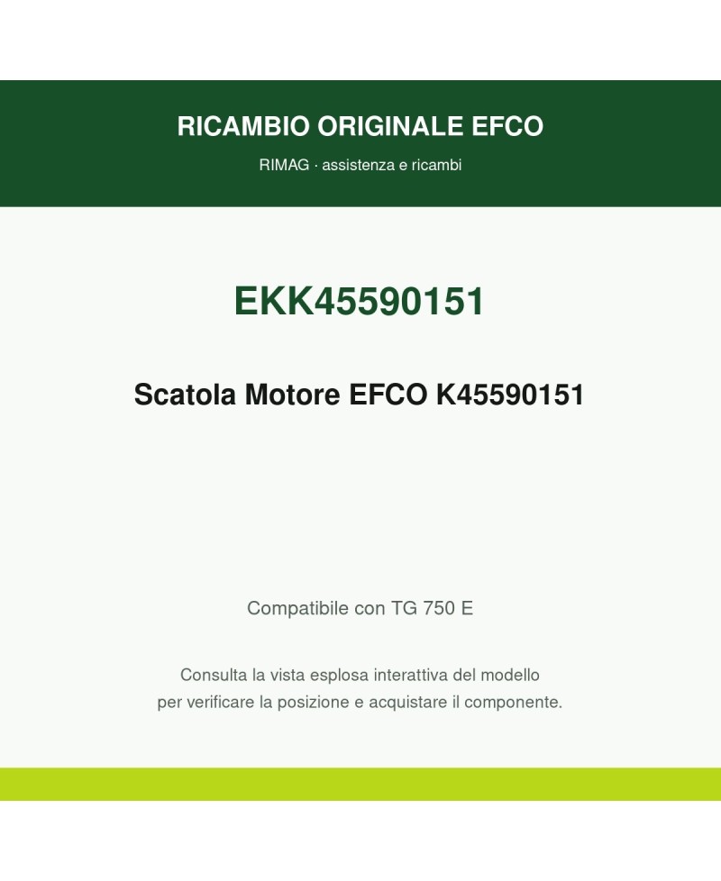 Scatola Motore EFCO K45590151 originale EFCO K45590151 | RIMAG