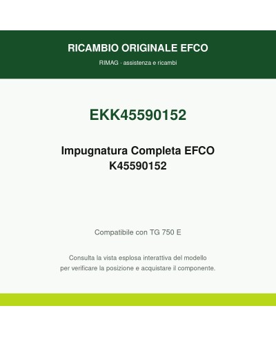 Impugnatura completorosso originale EMAK K45590152 | RIMAG