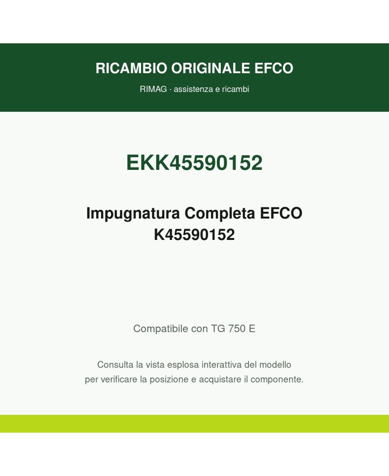 Impugnatura completorosso originale EMAK K45590152 | RIMAG