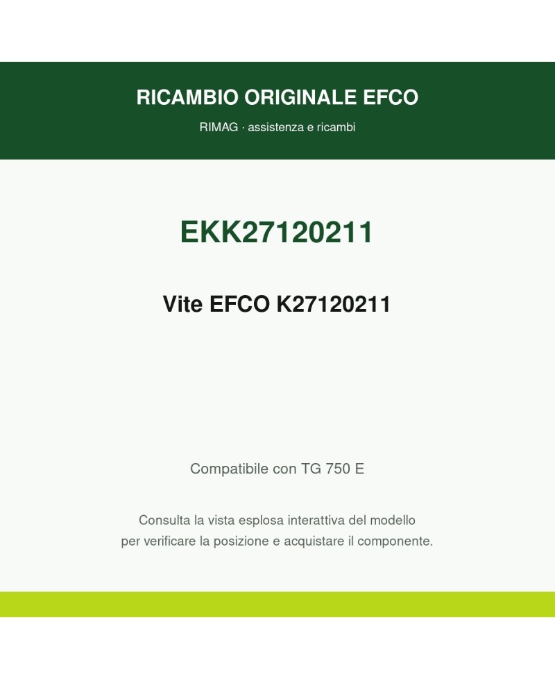 Vite EFCO K27120211 originale EFCO K27120211 | RIMAG