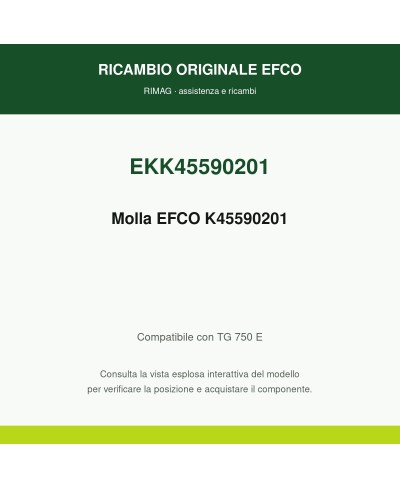 Genuine EFCO Spring K45590201 | RIMAG