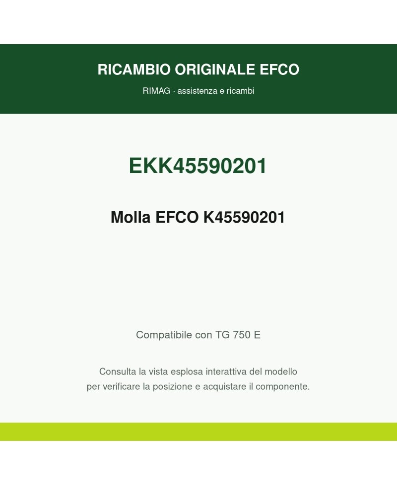 Molla EFCO K45590201 originale EFCO K45590201 | RIMAG