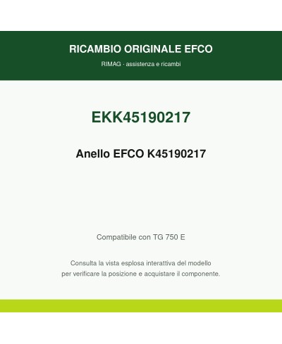 Anello EFCO K45190217 originale EFCO K45190217 | RIMAG