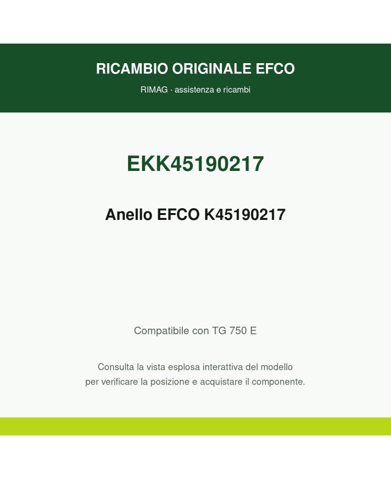 Anello EFCO K45190217 originale EFCO K45190217 | RIMAG