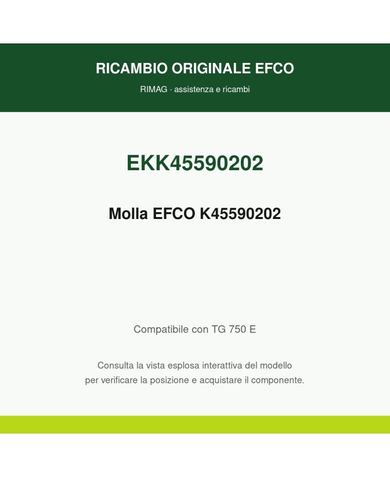 Molla EFCO K45590202 originale EFCO K45590202 | RIMAG