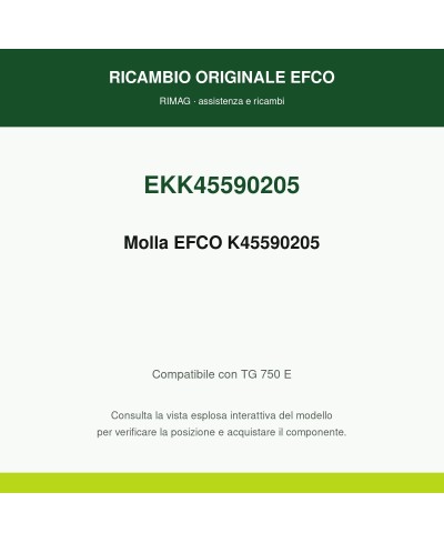 Genuine EFCO Spring K45590205 | RIMAG
