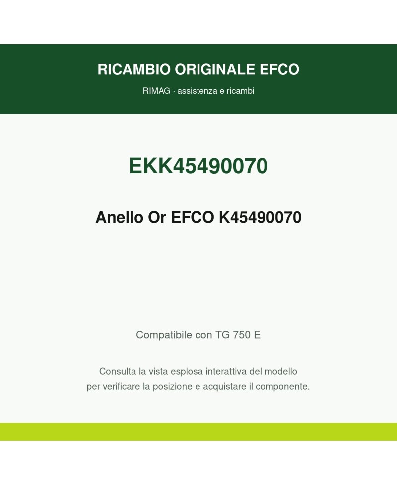 Genuine EFCO O-Ring K45490070 | RIMAG