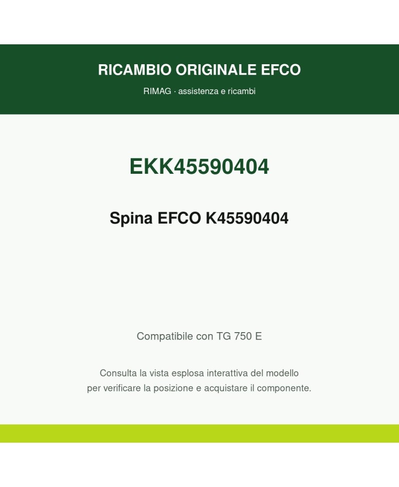 Spina EFCO K45590404 originale EFCO K45590404 | RIMAG