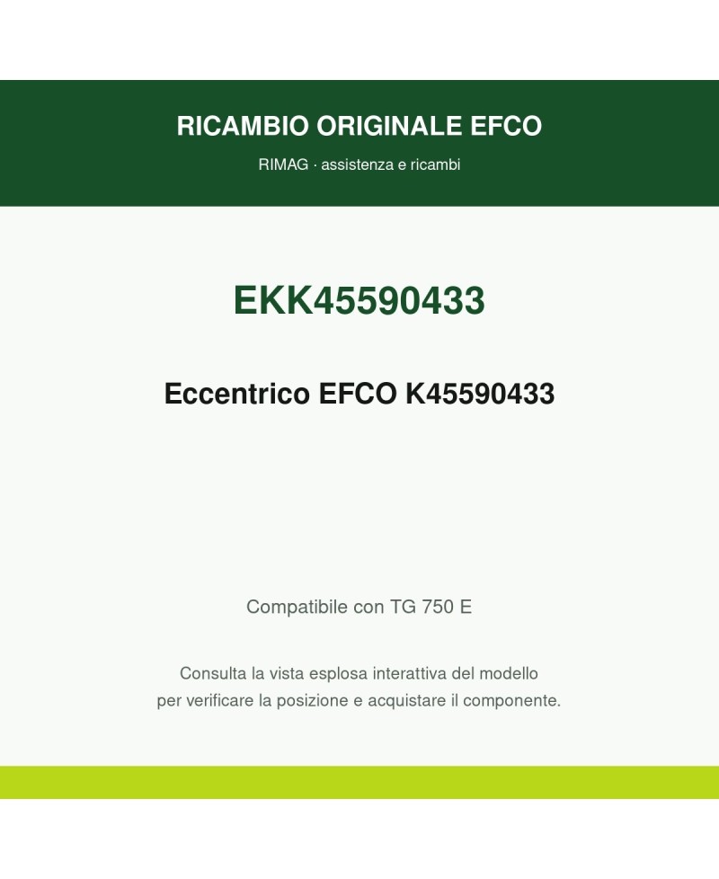Eccentrico originale EMAK K45590433 | RIMAG Eccentrico originale EMAK K45590433 | RIMAG