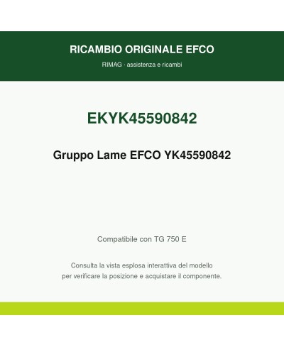 Gruppo Lame x TG 750 originale EMAK YK45590842 | RIMAG