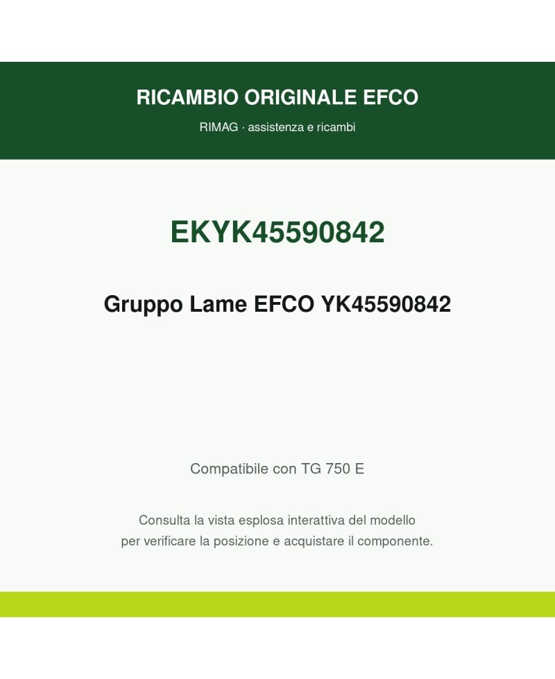 Gruppo Lame x TG 750 originale EMAK YK45590842 | RIMAG Gruppo Lame x TG 750 originale EMAK YK45590842 | RIMAG