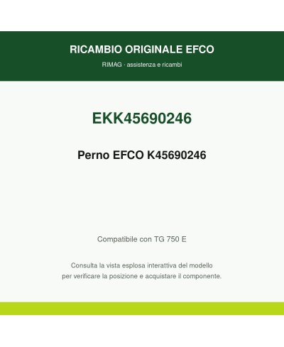 Genuine EFCO Pin Spare Part K45690246 | RIMAG