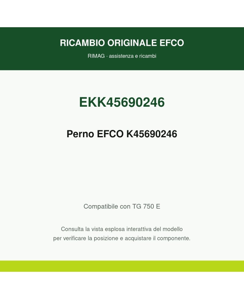 Genuine EFCO Pin Spare Part K45690246 | RIMAG