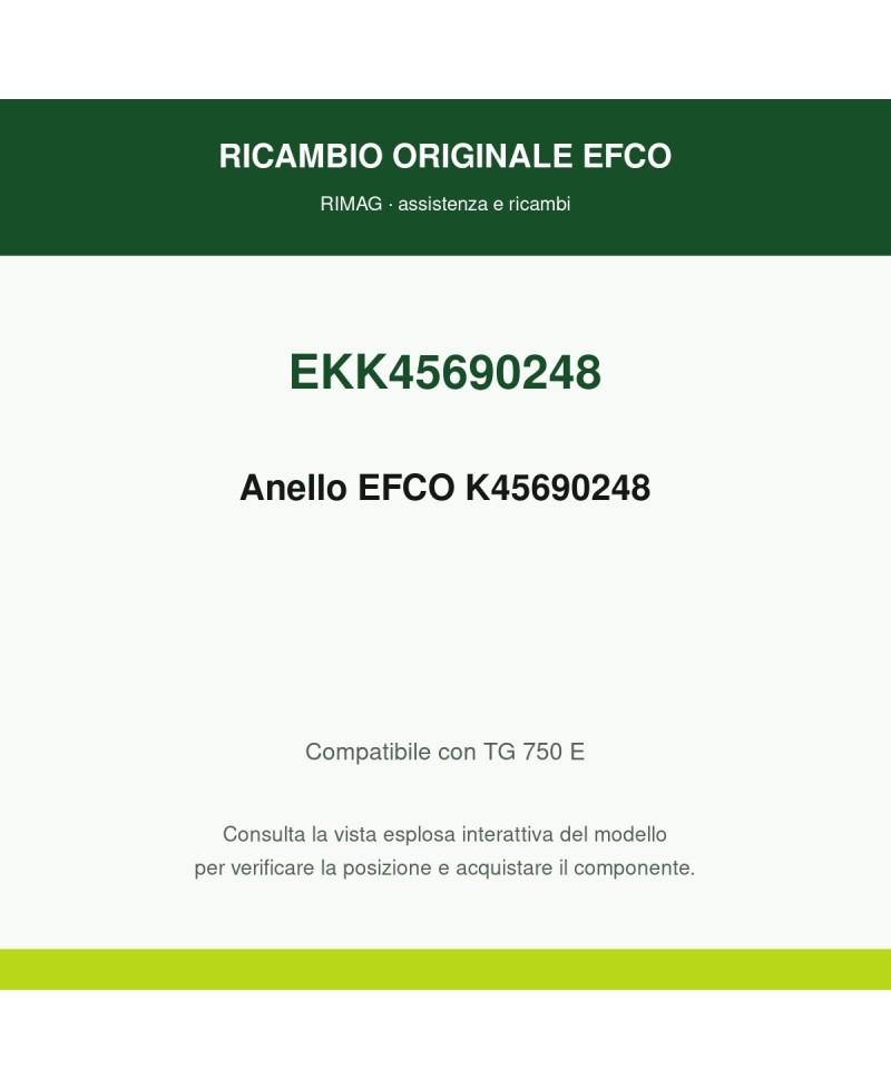 Anello EFCO K45690248 originale EFCO K45690248 | RIMAG