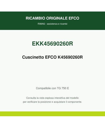 Genuine EFCO Bearing K45690260R | RIMAG