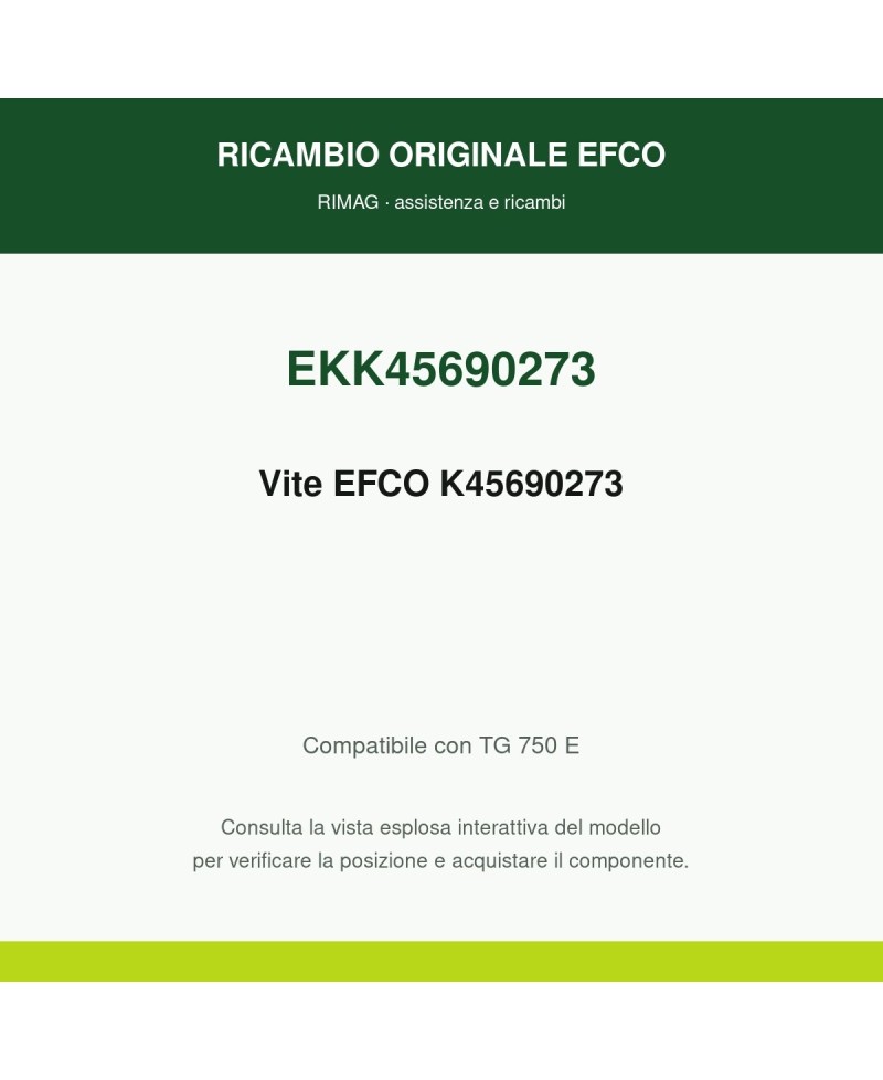 Vite EFCO K45690273 originale EFCO K45690273 | RIMAG